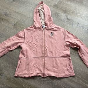 Disneyland Resort Minnie Mouse soft pink zip hoodie jacket Large Coat Sweat